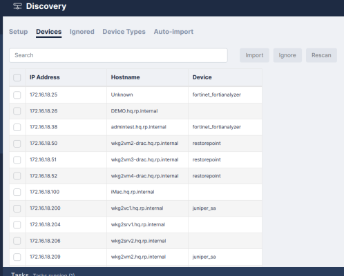 Image of the Restorepoint Discovery page