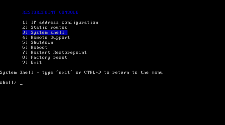Image of the Restorepoint Agent Console