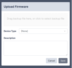Image of the Restorepoint Upload Firmware page
