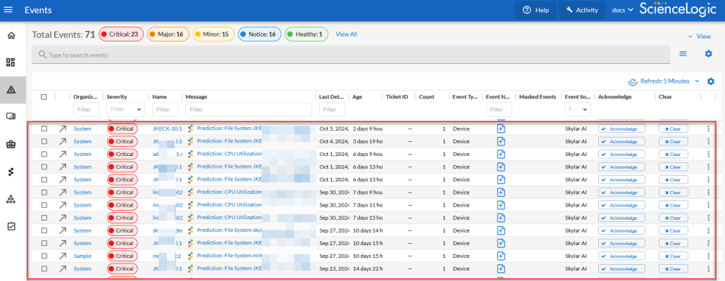 Image of the Events page.