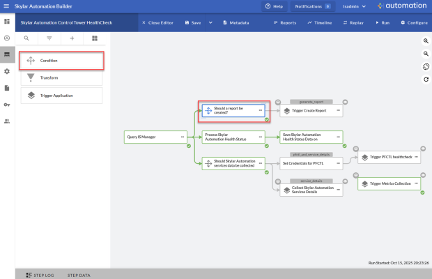 Image of the Skylar Automation Builder Steps Registry pane.