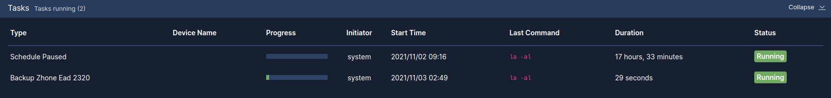 Image of the Skylar Compliance Activity Display page