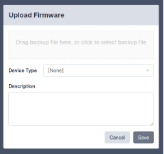 Image of the Skylar Compliance Upload Firmware page