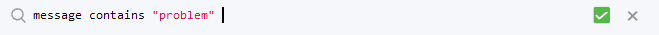 An example of a complete Advanced Search, in this case "message contains 'preview'"